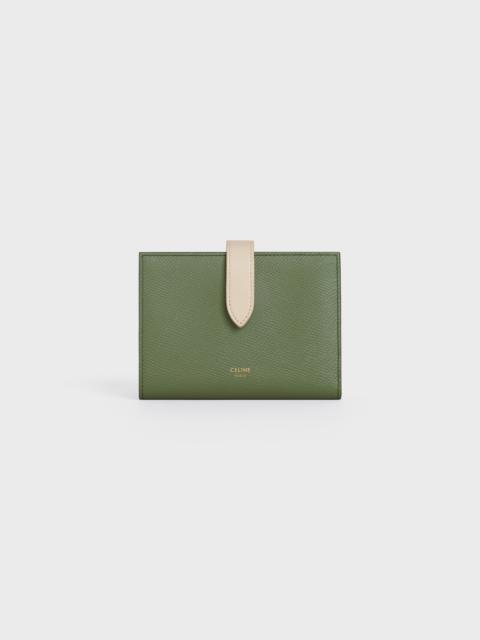 CELINE MEDIUM STRAP WALLET IN BICOLOUR GRAINED CALFSKIN