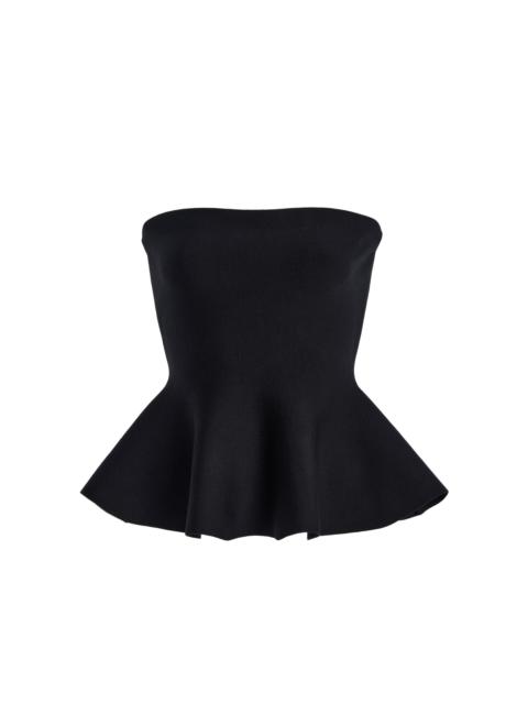 HIGH SPORT Eric Wool Peplum Top black