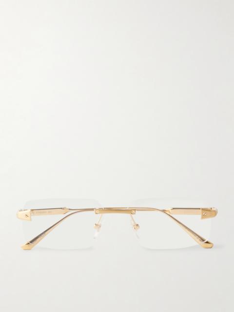 Cartier Santos de Cartier Gold-Tone Titanium Glasses