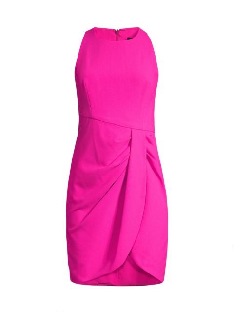 Black Halo Women's Brett Ruched Sheath Dress - Vibrant Pink