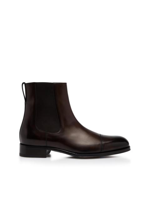 TOM FORD BURNISHED LEATHER EDGAR CHELSEA BOOT