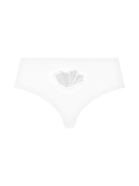 HANRO Rosaria Embroidered Cotton High Cut Brief
