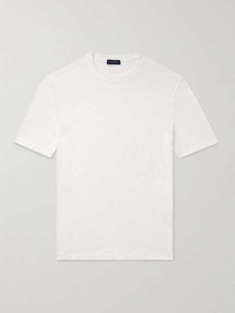 THOM SWEENEY Linen-Blend Jersey T-Shirt White