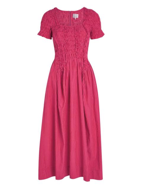 DAMSON MADDER. Raphaela striped-pattern ruffled dress