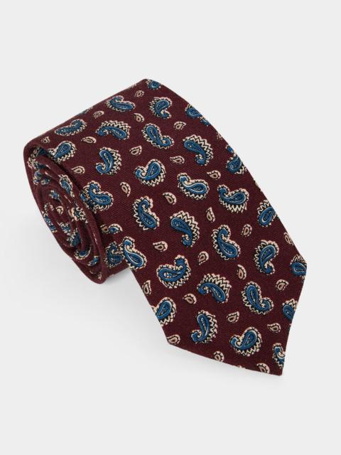 TODD SNYDER Italian Wool-Silk Paisley Tie