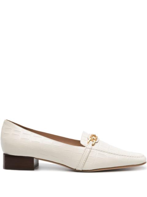 TOM FORD neutral Whitney crocodile-effect loafers