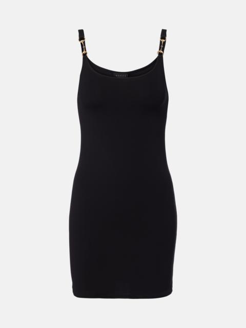 GUCCI Horsebit jersey minidress