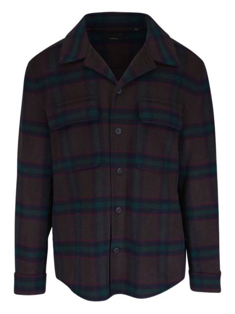 Vince plaid flap-pocket shirt jacket