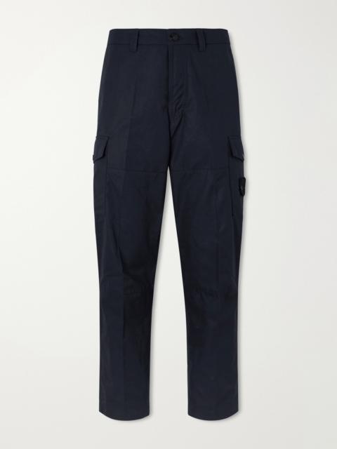 Stone Island STONE ISLAND GHOST Straight-Leg Logo-Appliquéd Cotton-Canvas Cargo Trousers