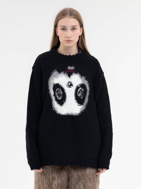 doublet PANDA HAND-KNITTING JACQUARD PULLOVER | REVERSIBLE