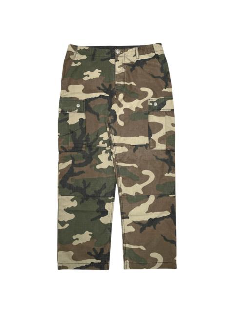 Chrome Hearts Leather Cross Patch Cargo Pants "Camo Multi" CHRM1733