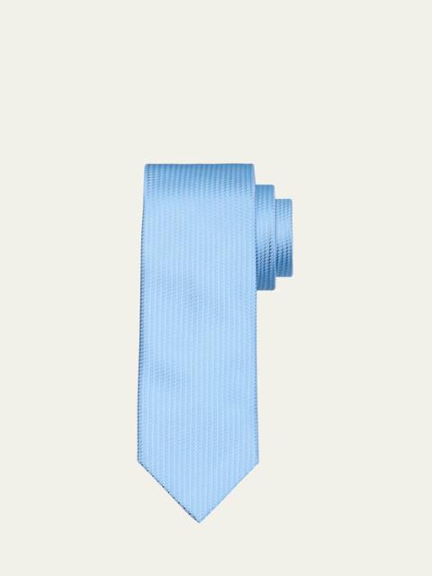 Brioni Men's Tonal Check Silk Tie