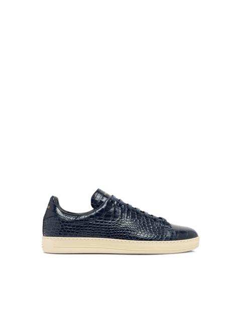 TOM FORD PRINTED ALLIGATOR WARWICK SNEAKER