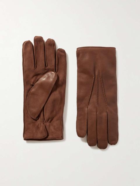 Loro Piana Archie Leather and Suede Gloves