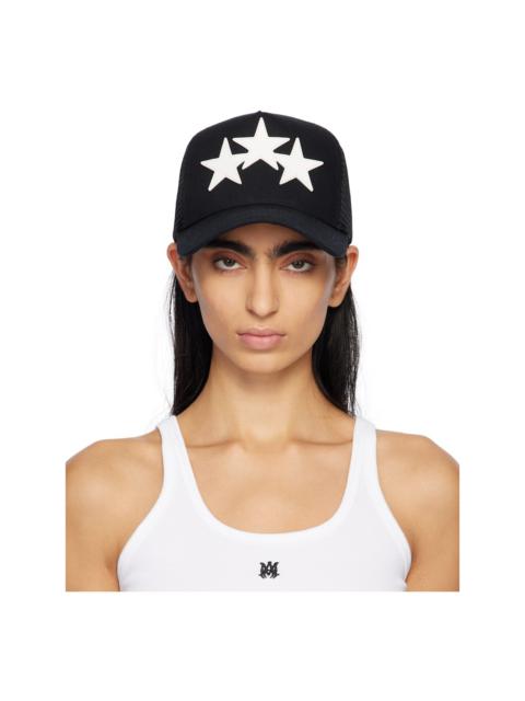 AMIRI Black & White 3 Star Trucker Cap