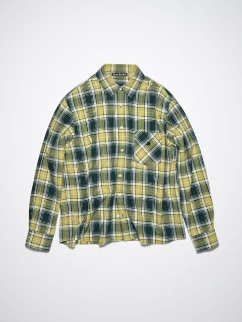 Check button-up shirt - Forest green/light green