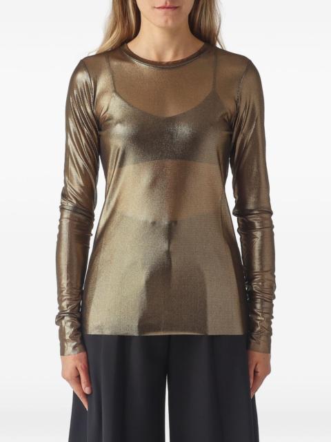 MEIMEIJ metallic-effect long-sleeve T-shirt