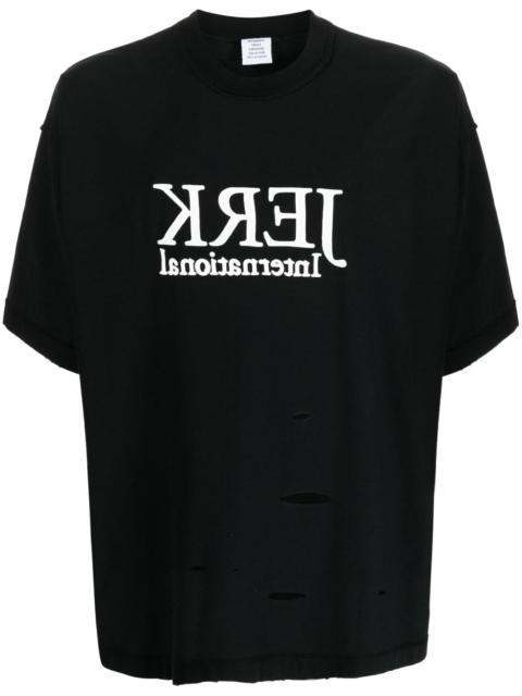 VETEMENTS Jerk distressed T-shirt