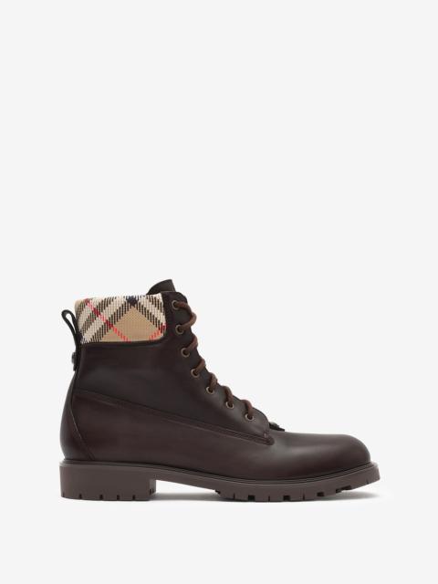 Burberry Leather Durham Boots