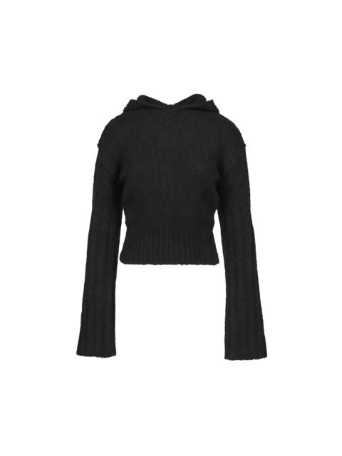 Rick Owens PULLOVER CROPPED HOODIE / BLK