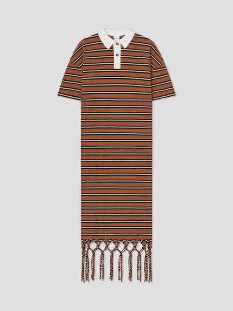 Nanushka Fringed Polo Neck Maxi Dress
