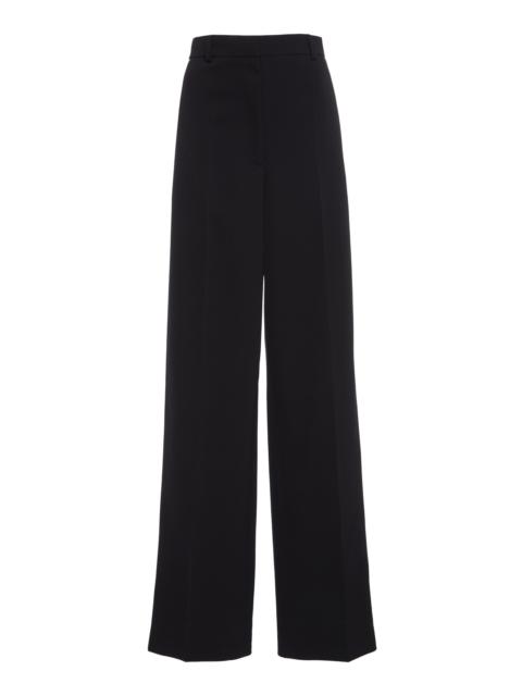 Tuxedo-Striped Stretch-Wool Pants black