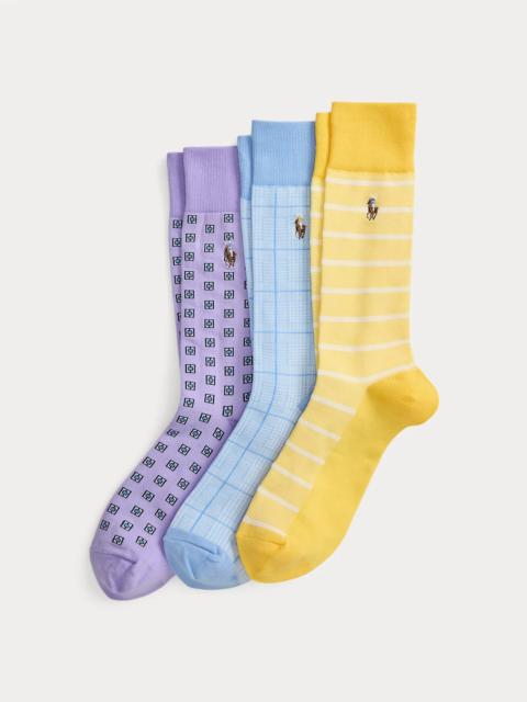 Polo Ralph Lauren Patterned Trouser Sock 3-Pack