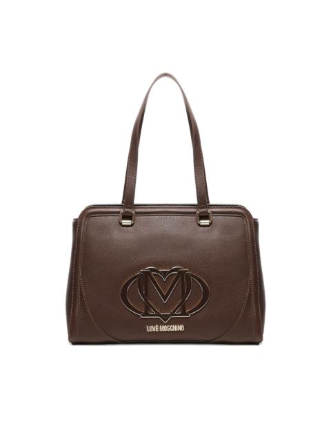 Moschino logo-plaque tote bag