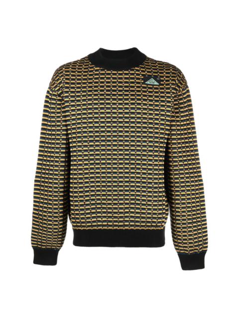 logo-patch knit jumper