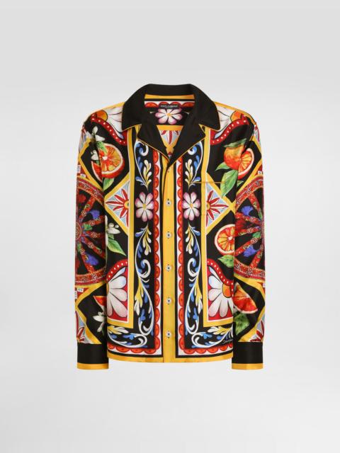 Dolce & Gabbana Carretto-print silk twill shirt
