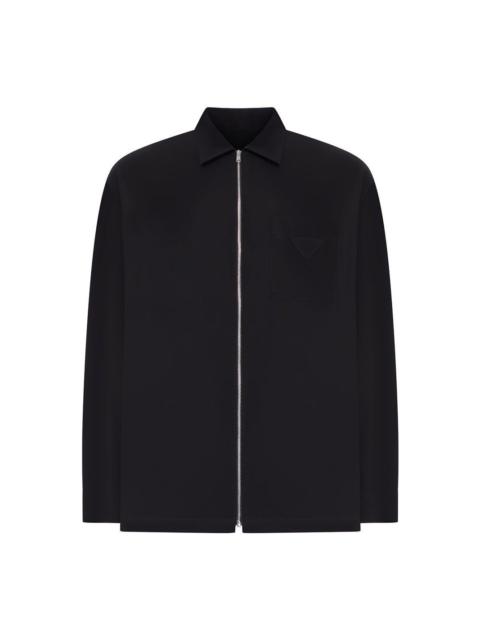 Prada PRADA Zip Black Cotton Overshirt New & Authentic (Men's size