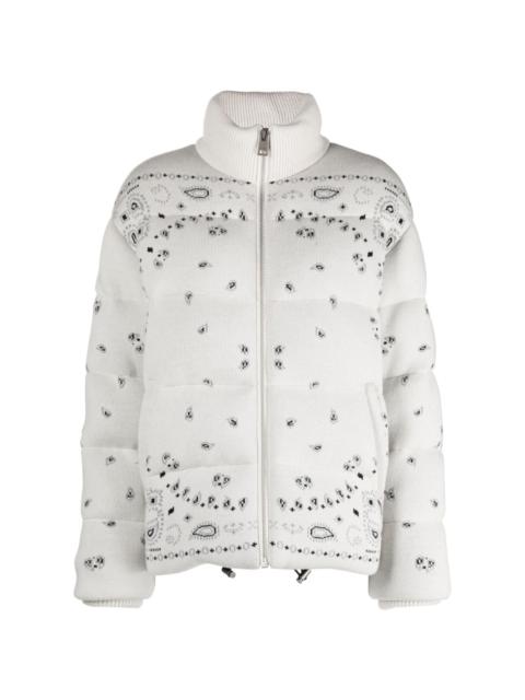 paisley-print padded jacket