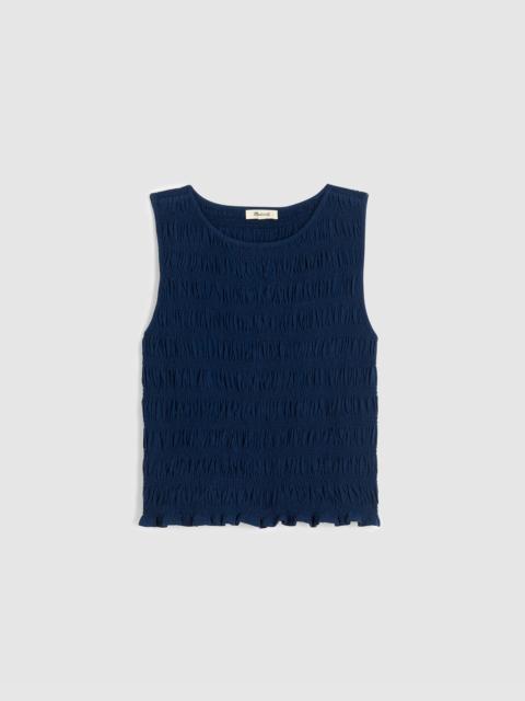 Madewell Smocked Boatneck Tank