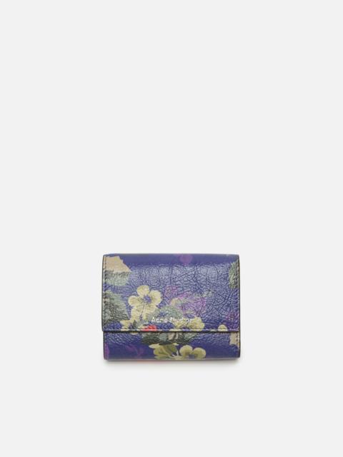 Acne Studios Trifold leather wallet - Violet purple