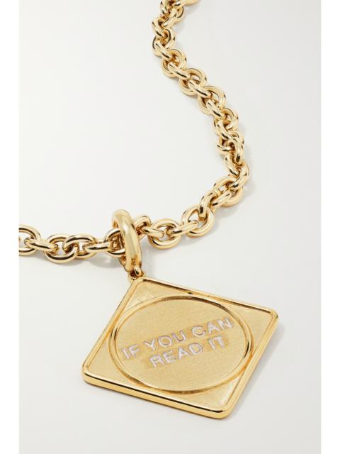 LAUREN RUBINSKI Sign 14-karat Gold Necklace