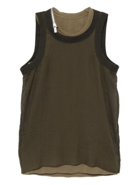 sacai pleated vest
