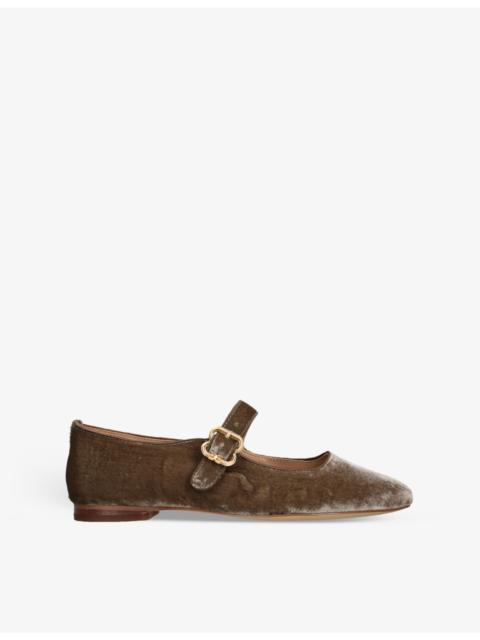 Sam Edelman Michaela square-toe velvet ballet flats