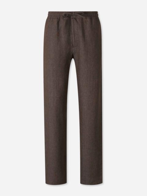 Canali STRAIGHT LINEN TROUSERS