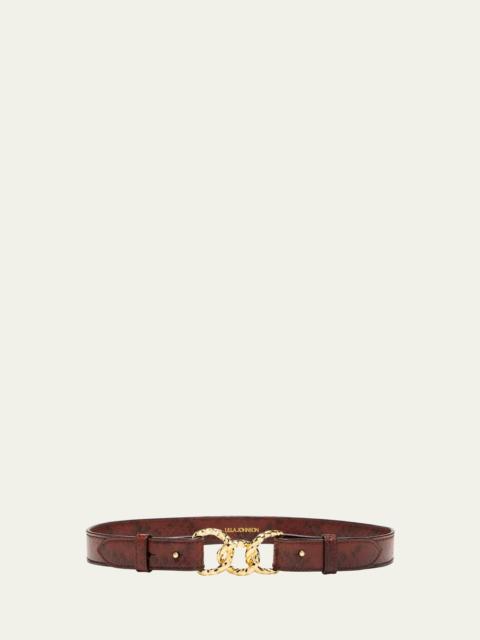 ULLA JOHNSON Esti Twisted Links Leather Belt