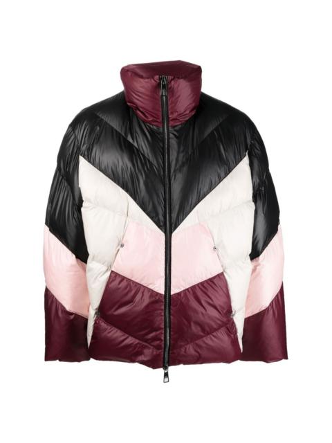 colour-block puffer jacket