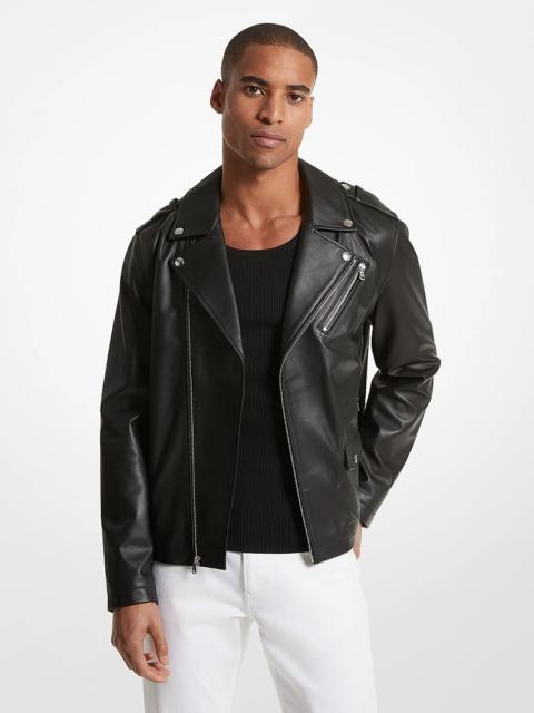 MICHAEL KORS Leather Moto Jacket