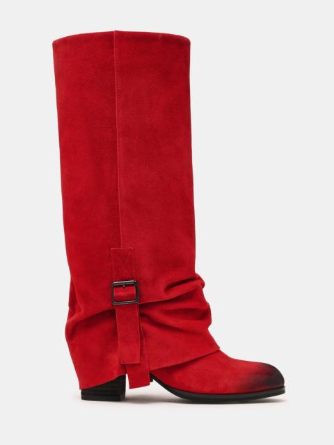 STEVE MADDEN BOZEMAN RED SUEDE