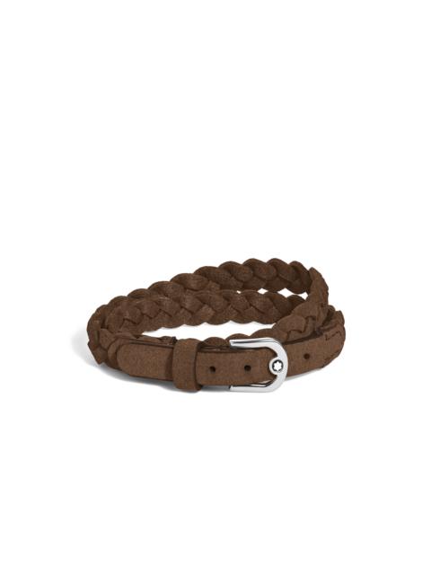 Montblanc HORSESHOE BUCKLE ADJUSTABLE BRACELET IN SUEDE LEATHER
