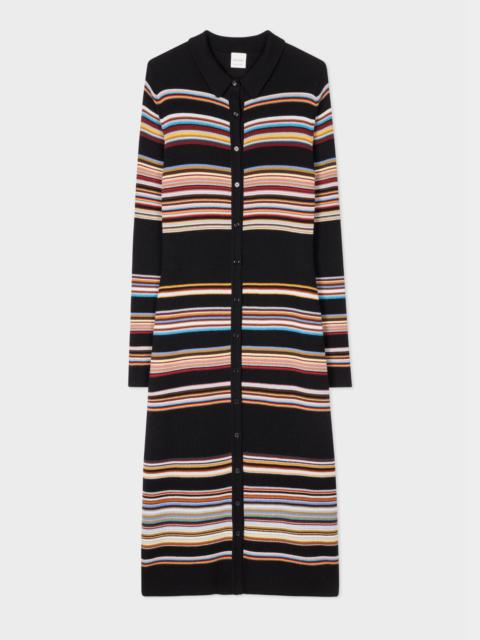 Paul Smith 'Signature Stripe' Knitted Wool Shirt Dress