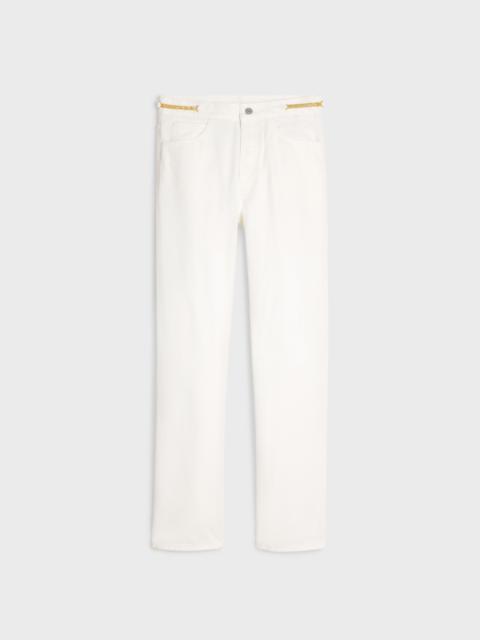 CELINE POLLY JEANS IN OPTIC WHITE WASH DENIM