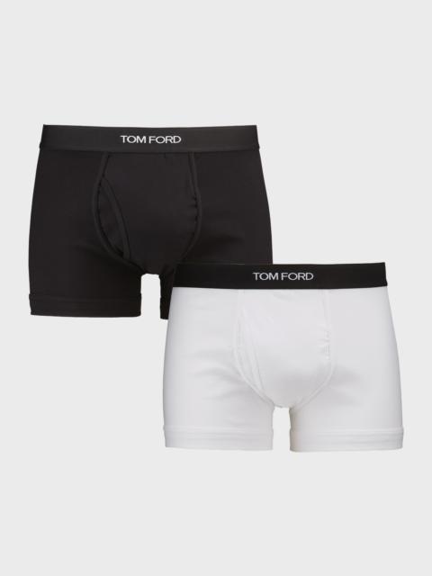 Men's 2-Pack Solid Jersey Boxer Briefs