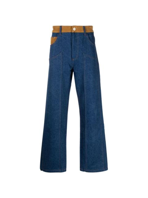 WALES BONNER Cymbal mid-rise straight-leg jeans