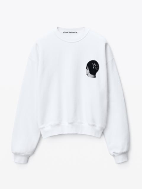 Alexander Wang BUZZ CUT GRAPHIC PULLOVER IN TERRY