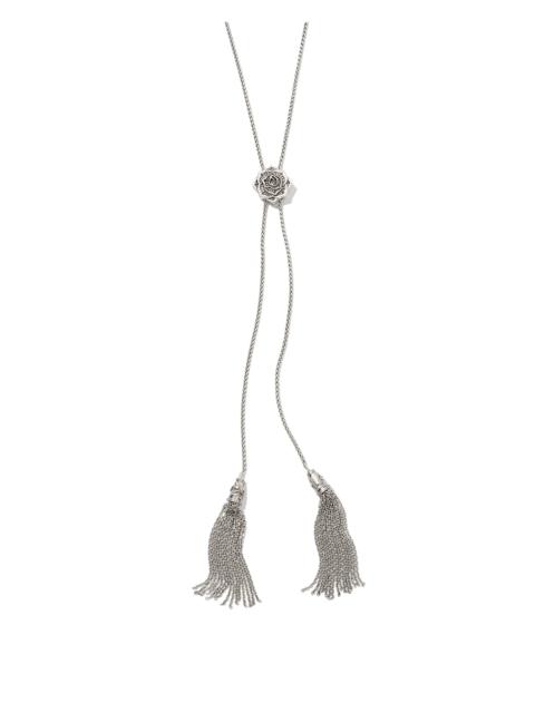 KENDRA SCOTT Ansel Rose Bolo Necklace in Vintage Silver