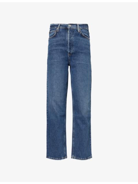 AGOLDE 90's Pinch Waist Straight-Leg High-Rise Stretch-Denim Jeans